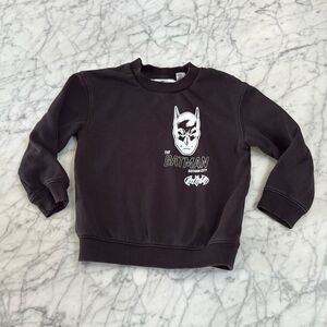 Batman Gotham City Sweatshirt Black CrewNeck Long Sleeve Sz 4/5T